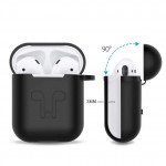 Wholesale 5 in 1 Accessories Kits Silicone Cover with Ear Hook Grips / Staps / Clip / Skin / Tips for Airpods 2 / 1 Charging Case (White)